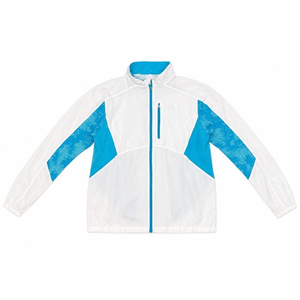 The North Face Flight Series Women's XL White Blue Windbreaker Running Jacket
